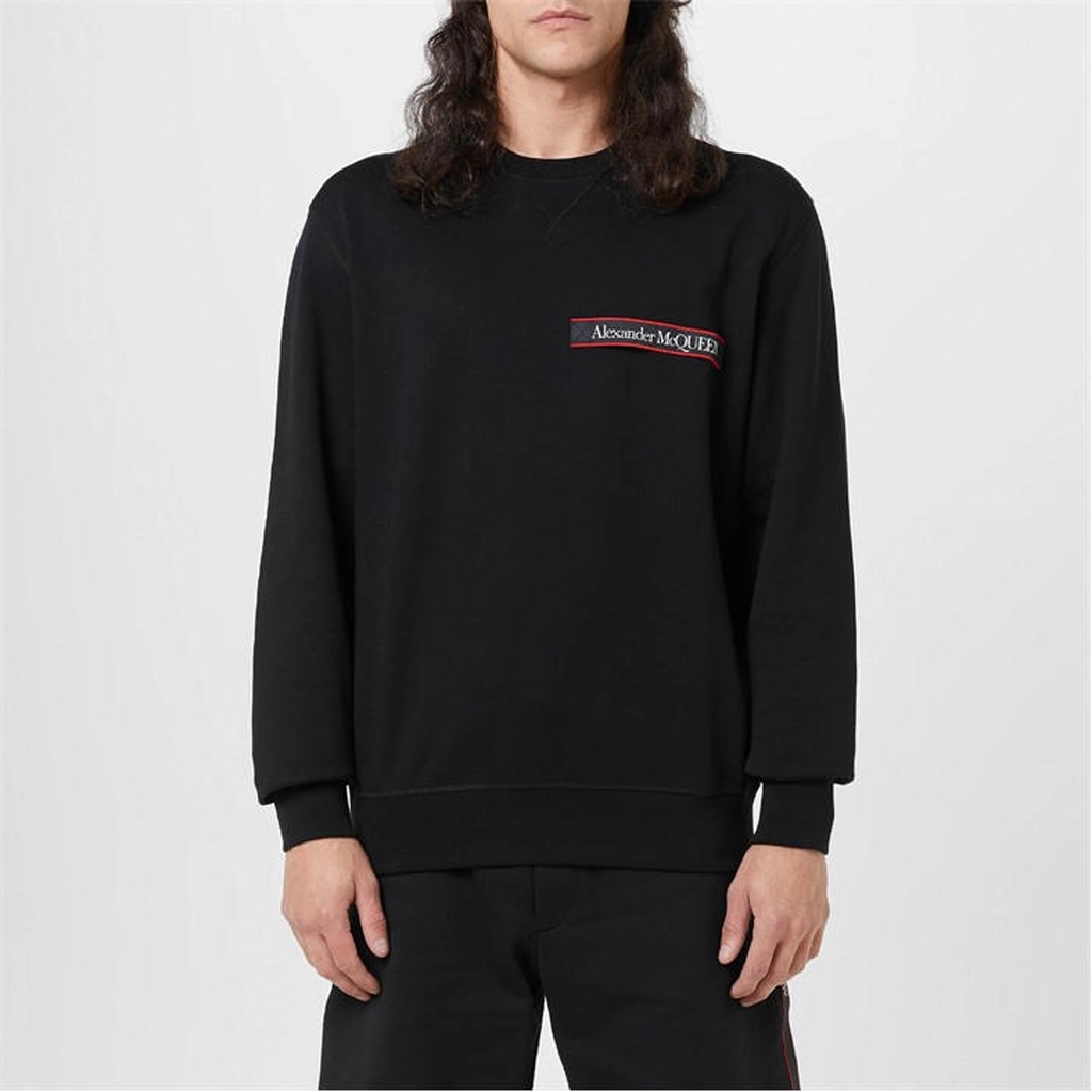 Alexander McQueen Logo Tape Sweatshirt - Black